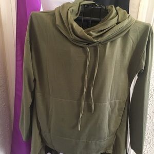 Olive Green Robin Hood Asymmetrical Hoodie